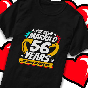 T-shirt Marié 56 ans drôle 56ème anniversaire de Mariage