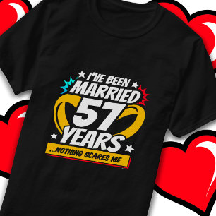 T-shirt Marié 57 ans drôle 57ème anniversaire de Mariage