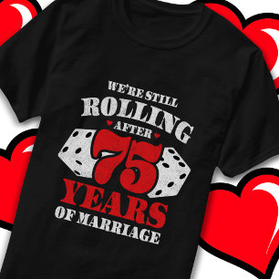 T-shirt Marié 75 ans drôle 75ème anniversaire de Mariage