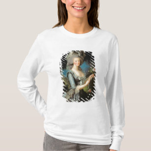 T-shirt Marie Antoinette avec un rose, 1783