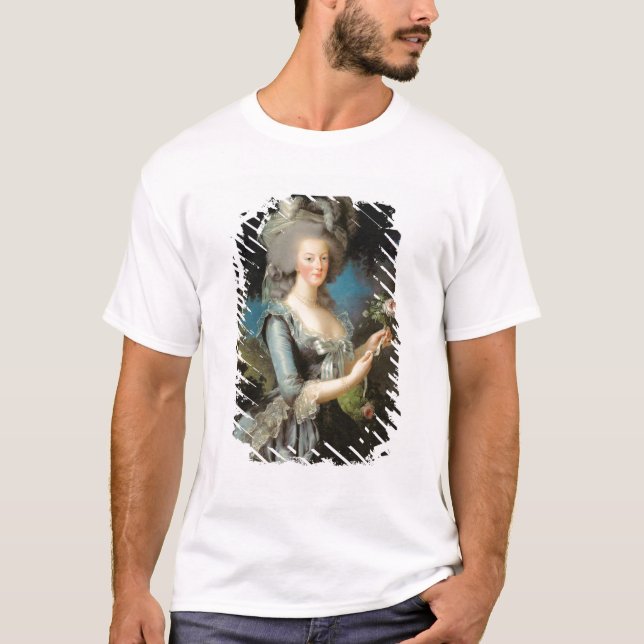 T-shirt Marie Antoinette avec un rose, 1783 (Devant)