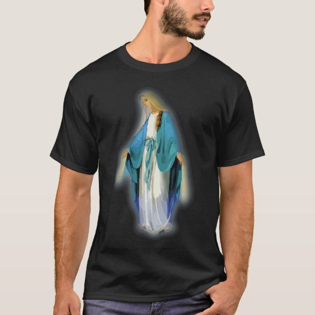 T-shirt Marie, bienheureuse mère catholique (Devant)