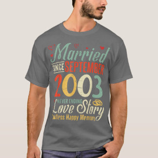 T-shirt Marié Depuis Septembre 2003 Jamais Finding Love St