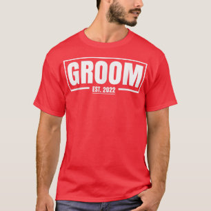 T-shirt Marié Groom Établie 2022 Mariage 