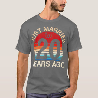 T-shirt Marié Il Y A 20 Ans Hus Femme Mariée Anniver
