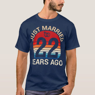 T-shirt Marié Il Y A 22 Ans, Hus Femme Mariée Anniver