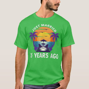 T-shirt Marié Il Y A 25 Ans À Jeter 25E Mariage Un