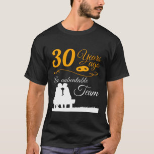 T-shirt Marié Il Y A 30 Ans, 30E Anniversaire De Mariage