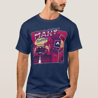 T-shirt Marie Joueur Vintage Personnalisé Années 80 90