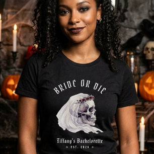T-shirt Marie ou Meurt Squelette Crâne Halloween Enterreme