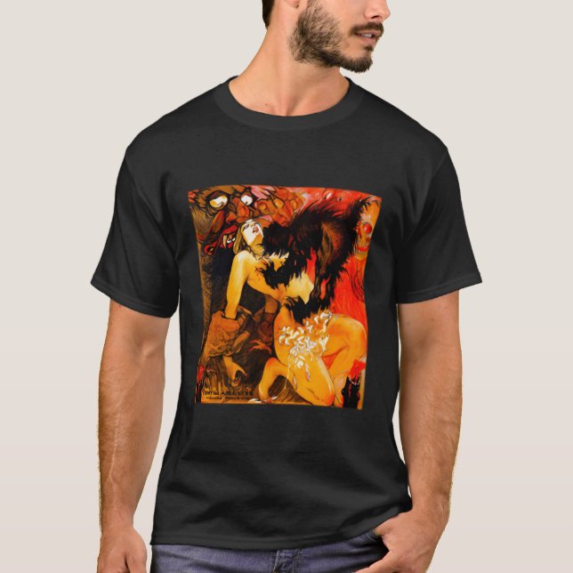 T-shirt Marié Par Satan Halloween Monster Horror Film (Devant)