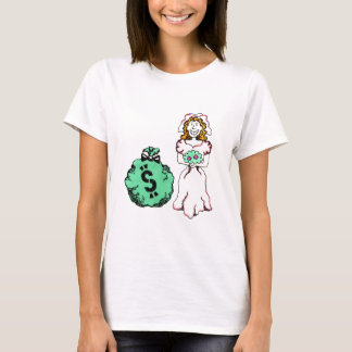 T-shirt Mariée affamée d'argent
