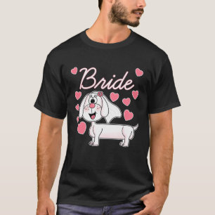 T-shirt Mariée Dachshund Chien de mariage  Enterrement de 