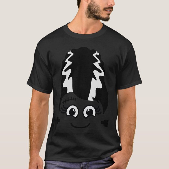 T-shirt Mariée De Frankenstein Cute Monster Halloween Cost (Devant)