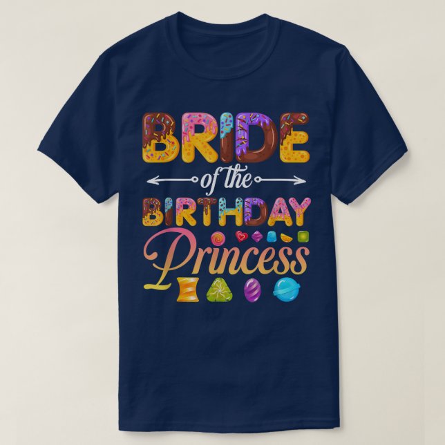 T-shirt Mariée De L'Anniversaire Princesse Donut Fille Ann (Design devant)