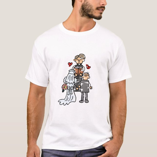 T-shirt Mariée et salle de réunion pendant la cérémonie (Devant)