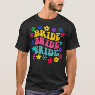 T-shirt Mariée GroovyMariée Rétro Mariée Branchée Fille au