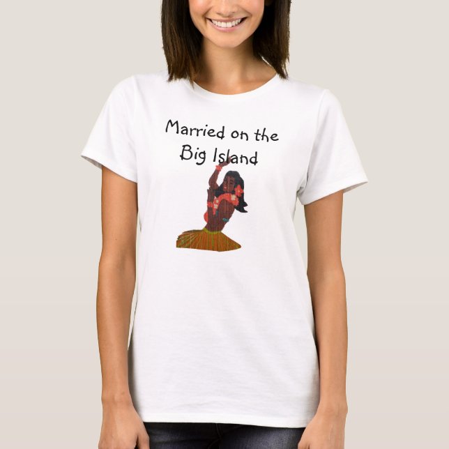 T-shirt Mariée Mariage hawaïen Big Island Hawaii (Devant)