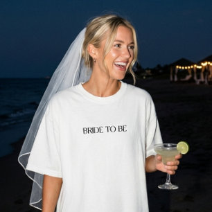 T-shirt Mariée Minimaliste "Future Bride" Moderne Fiançail