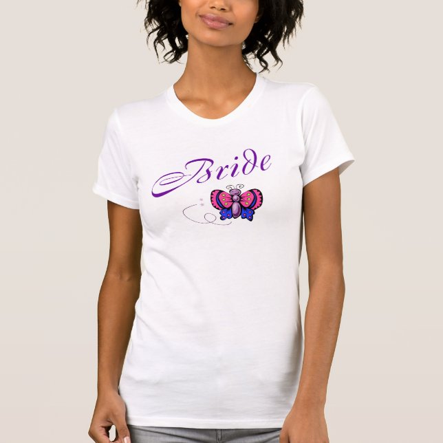 T-shirt Mariée (papillon) (Devant)