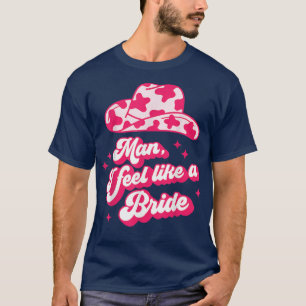 T-shirt Mariée rétro Chapeau de cowboy western c