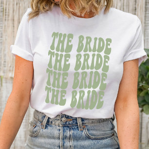 T-shirt Mariée Sage Green Customisée Correspondance mariée
