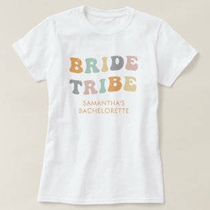 T-shirt Mariée Tribe Bachelorette Week-end Party Retro