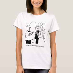 T-shirt Mariée veut vérifier le petit dessin imprimé