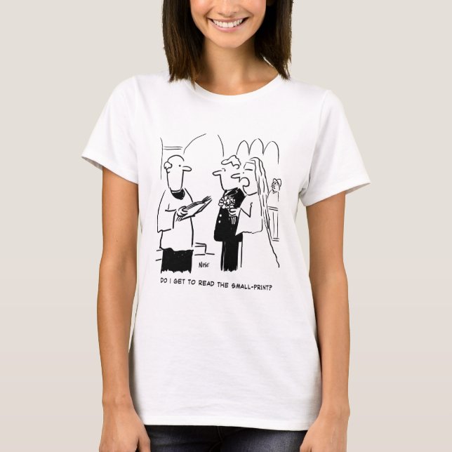 T-shirt Mariée veut vérifier le petit dessin imprimé (Devant)