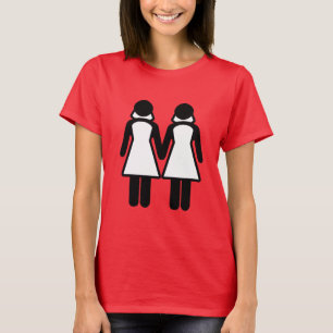T-SHIRT MARIÉES LESBIENNES DÉCORATION DE GÂTEAU DE MARIAGE
