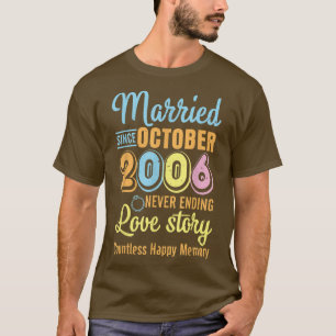 T-shirt Mariés depuis octobre 2006 Histoire d'amour sans f