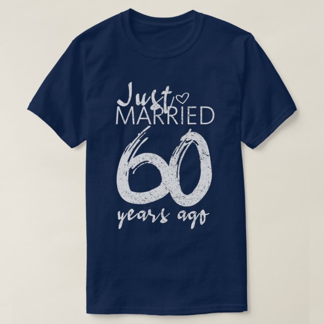 T-shirt Mariés il y a 60 ans Funny 60th Wedding Anniv (Design devant)