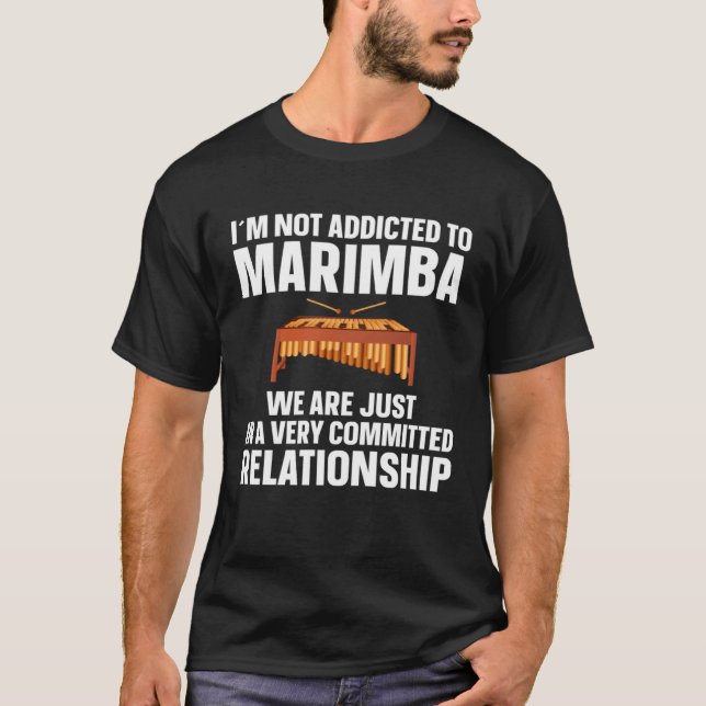 T-shirt Marimba Addict Instrument Marimba (Devant)