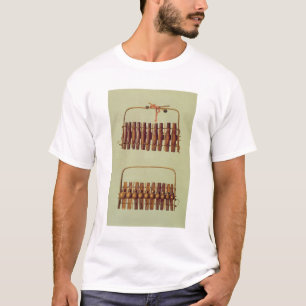 T-shirt Marimba, avant et vues arrières, sud-africains, d