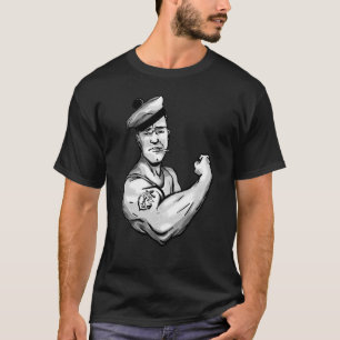 T-SHIRT MARIN AVEC LE TATOUAGE D'ANCRE