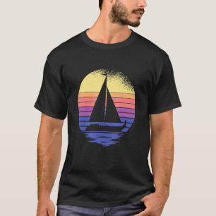 T-shirt Marin naviguant catamaran rétro vintage