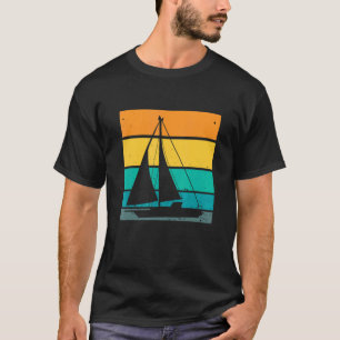 T-shirt Marin naviguant catamaran rétro vintage 3