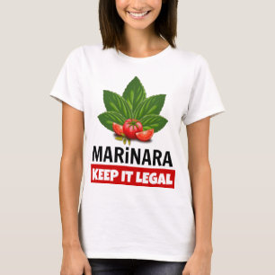 T-shirt Marinara Gardez-le légal Basil Tomates Feuilles