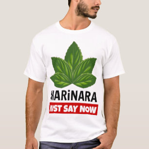 T-shirt Marinara Juste Dire Maintenant Basil Feuille Humou