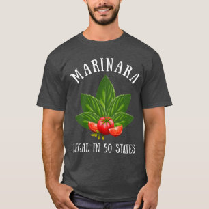T-shirt Marinara Légal dans 50 Etats Basil et tomates