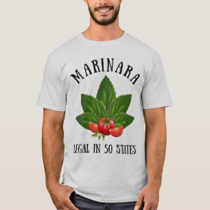 T-shirt Marinara Légal dans 50 Etats Basil et tomates