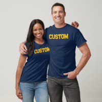 T-shirt marine et doré