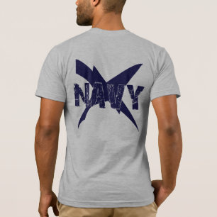 T-shirt MARINE grunge au-dessus des insignes de CT
