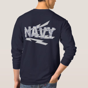 T-shirt MARINE grunge de police au-dessus des insignes de