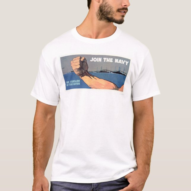 T-shirt Marine - l'avant-bras de la nation (US02142) (Devant)