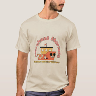 T-shirt Marine Marchande "La Voile Avec Purose"