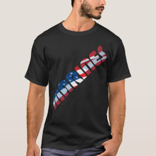 T-shirt MARINES en forme de drapeau américain