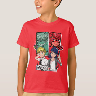 T-shirt Marinette comique miqueuse & Adrien Véritables Cou