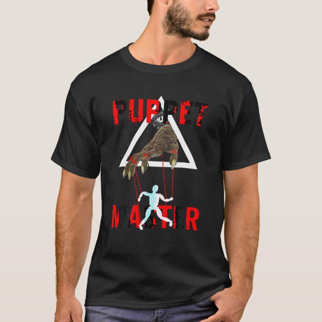 T-shirt Marionnette de marionnette maître humain reptilien (Devant)