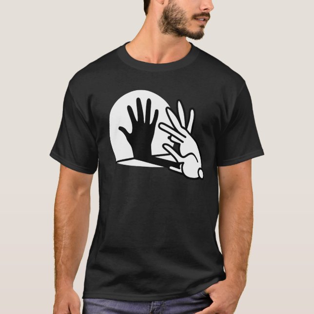 T-shirt Marionnette d'ombre de lapin (Devant)